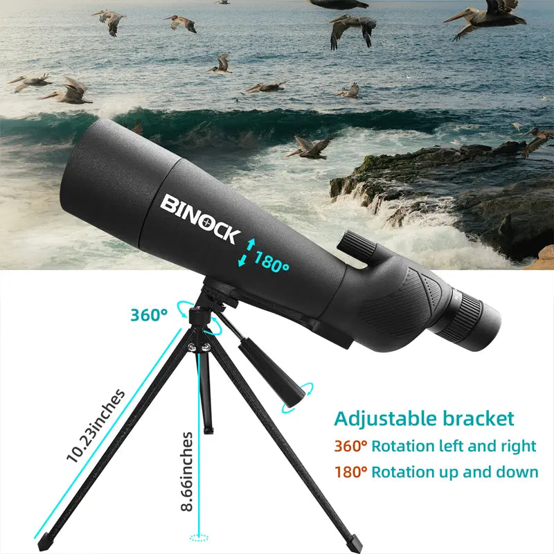 BINOCK rifle scope on a rifle with a scenic background DT16 best spotting scope bird watching scope