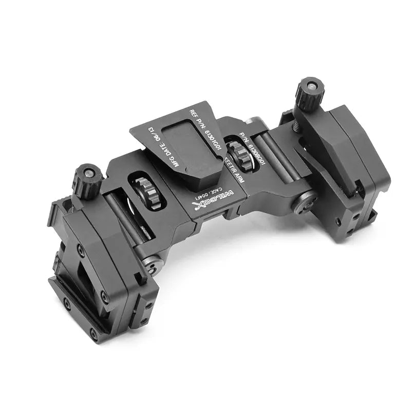 Camera bracket with multiple attachments on a white background, featuring the BINOCK brand. helmet mount SM2