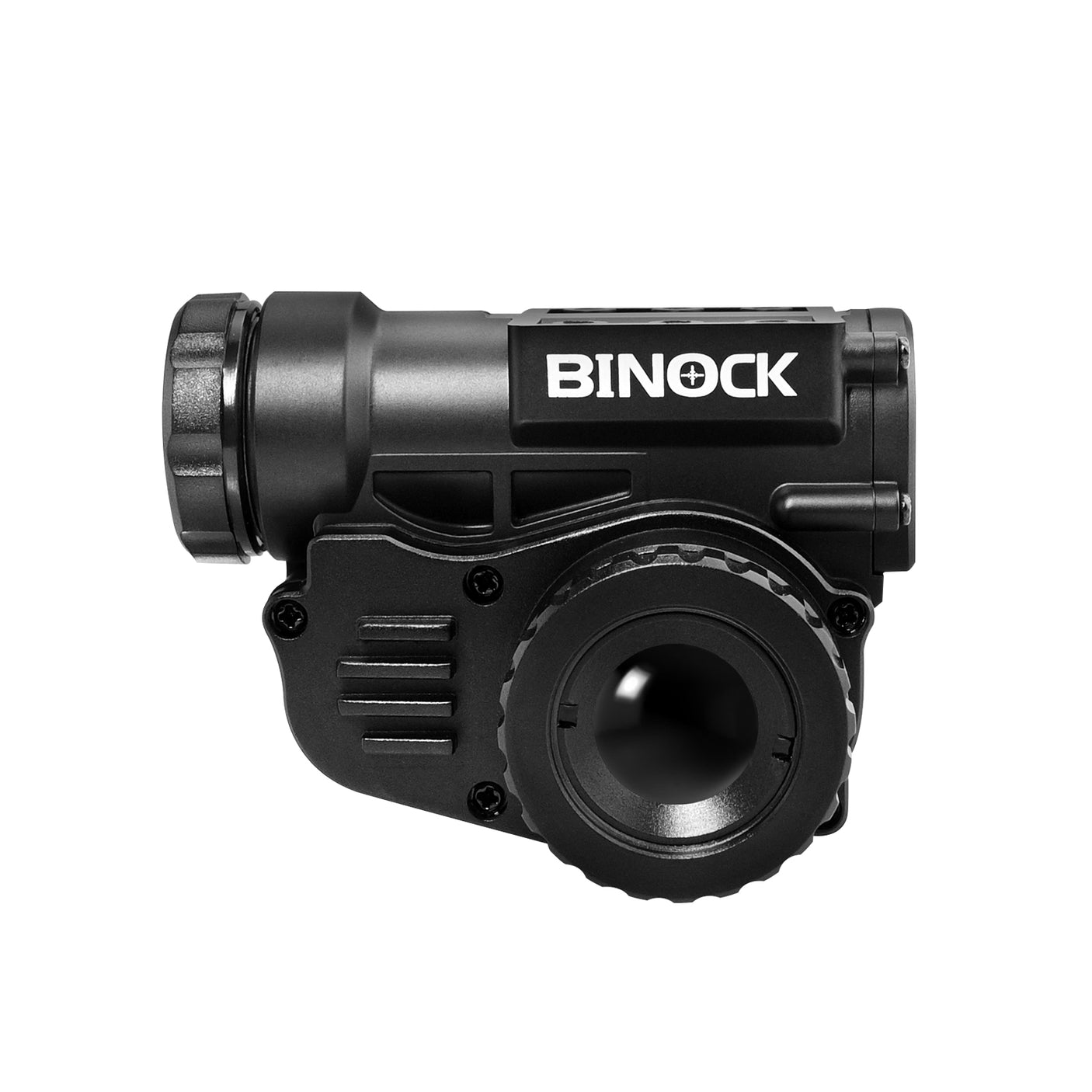 Black thermal monocular night vision goggles with 'BINOCK' branding on a white background