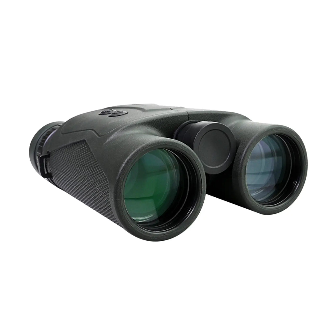 Black binoculars on a white background laser rangefinder of binock