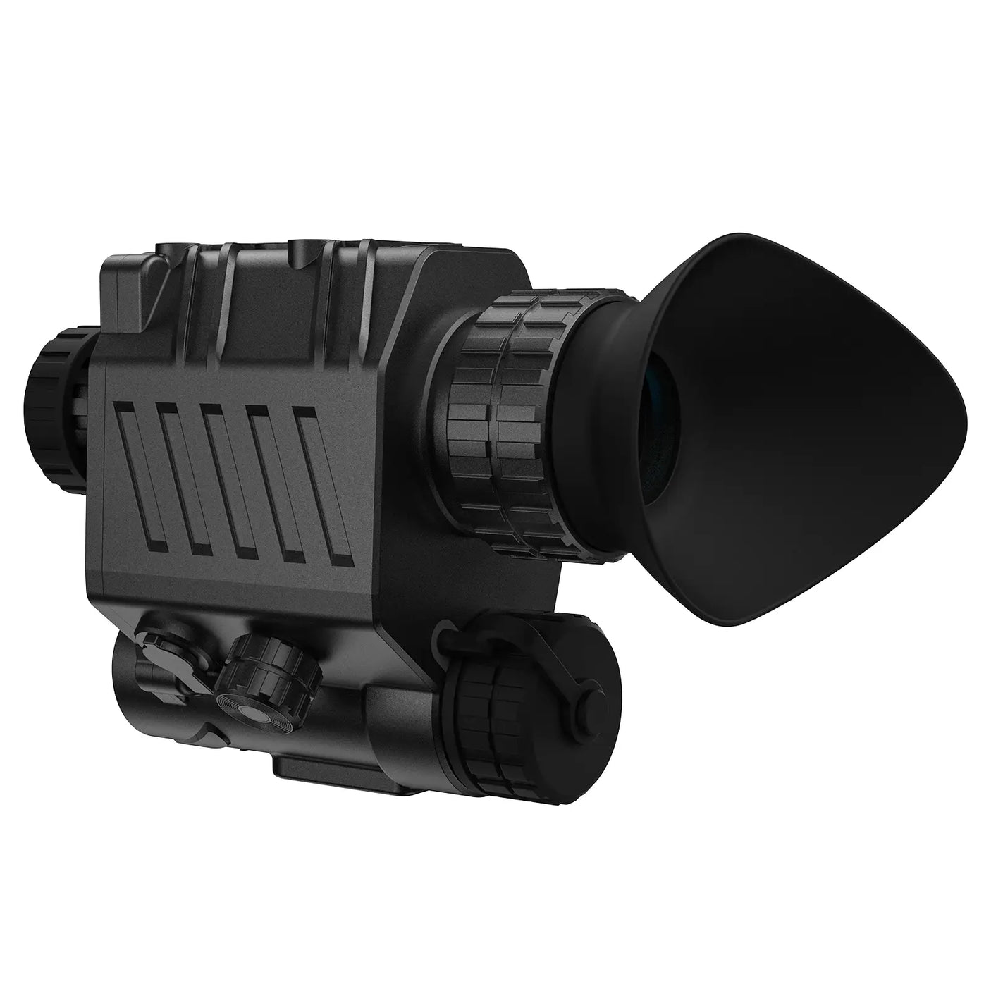 Black night vision device on a white background binock thermal imaging camera hunting tx90