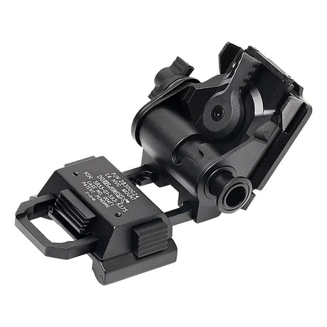 Black mechanical component on a white background binock L4G24 helmet mount
