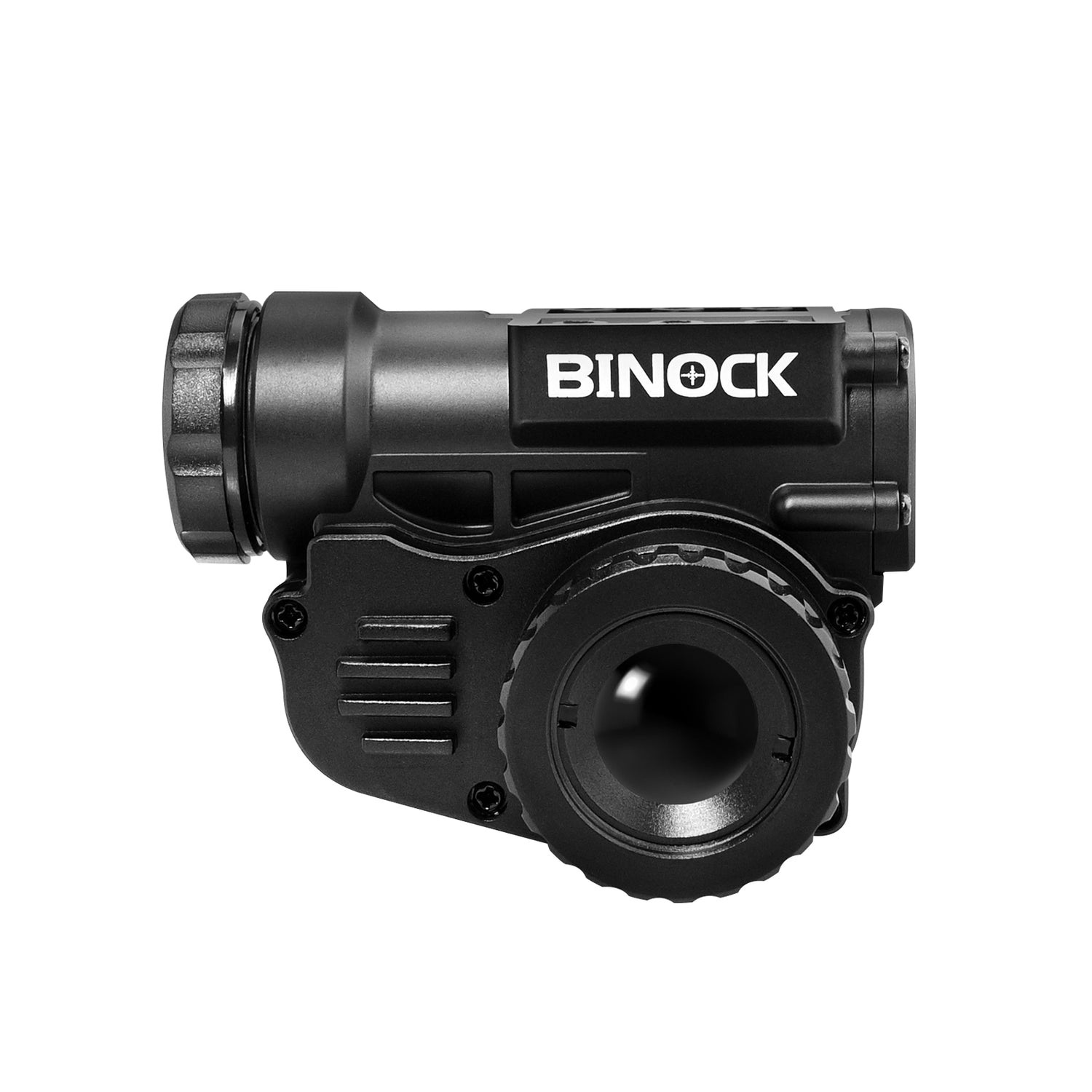 Black thermal monocular night vision goggles with 'BINOCK' branding on a white background
