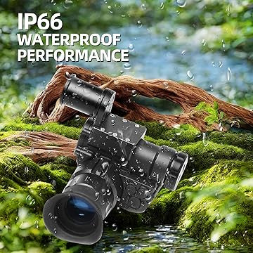thermal night vision goggles camera with waterproof performance feature on a natural background IP66 waterproof performance