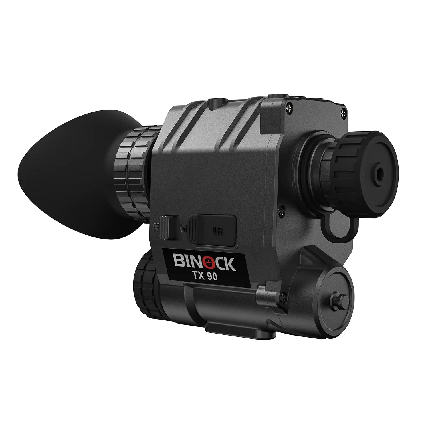 Black Binock TX 90 device on a white background binock thermal imaging camera hunting tx90