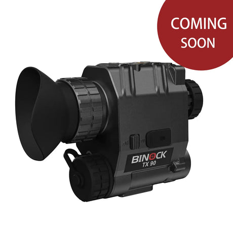 BINOCK TX 90 thermal imaging device with 'Coming Soon' label on a white background thermal imaging camera hunting of binock tx90