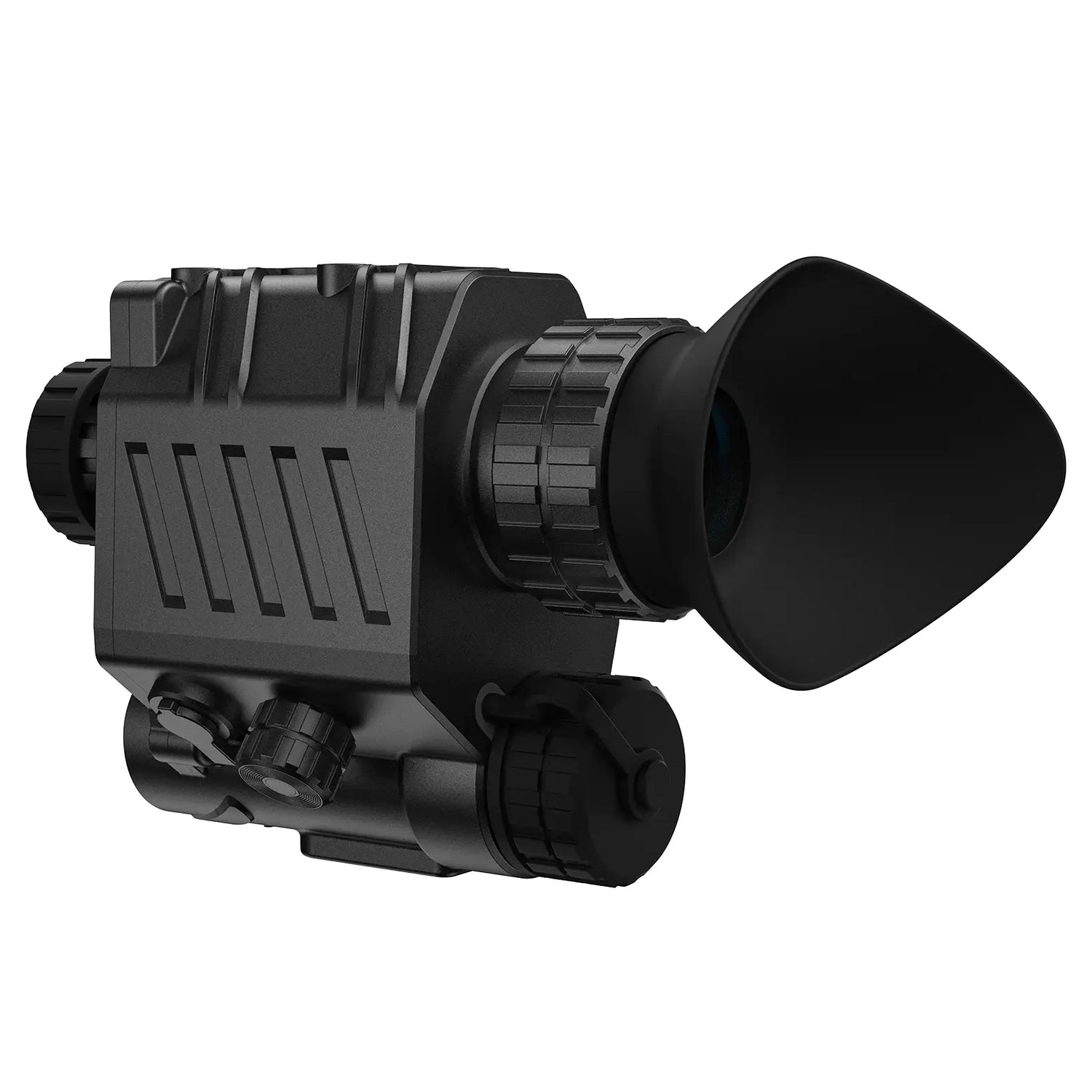 Black night vision device on a white background binock thermal imaging camera hunting tx90